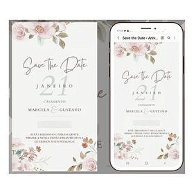 Save The Date De Casamen Com Ou Sem Botões Interativos.