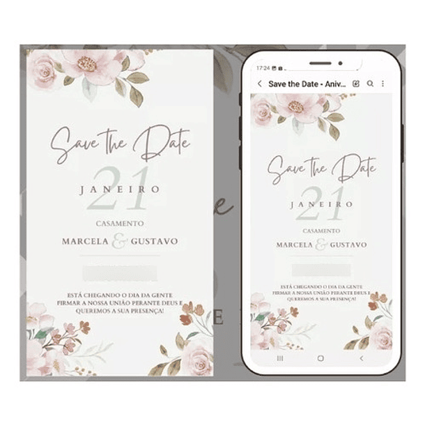Save The Date De Casamen Com Ou Sem Botões Interativos. 2