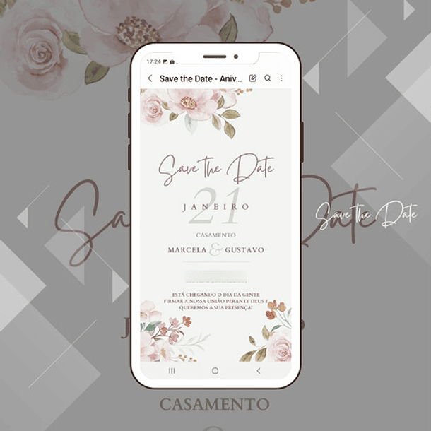 Save The Date De Casamen Com Ou Sem Botões Interativos. 4