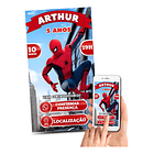 Convite Interativo Homem Aranha Aniversário   Vermelho 1