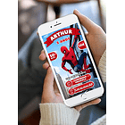 Convite Interativo Homem Aranha Aniversário   Vermelho 4