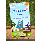 Convite Digital Galinha Pintadinha Com Música  Rosa-claro 5