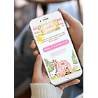 Convite Animado  Fazendinha Rosa   Rosa-claro 3