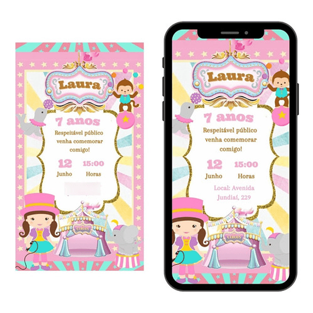 Convite   Infantil Circo Rosa Menina 63 2
