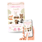 Convite Interativo Bosque Encantado  Rosa-claro 1