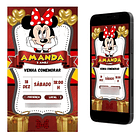 Convite Digital Animado Minnie Vermelha  Para Whatsapp 3