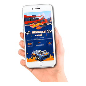 Convite Digital Hot Wheels Animado C/ Vídeo  Hotwheels