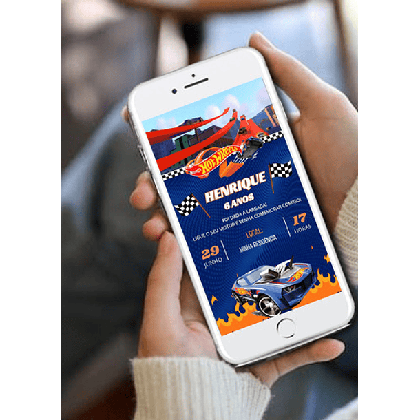 Convite Digital Hot Wheels Animado C/ Vídeo  Hotwheels 3