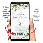 Convite Casamento Interativo Folhas Verdes E Dourado Verde 4