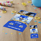 Convite Digital  Sonic  Azul Envio Em 24h 1