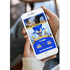 Convite Digital  Sonic  Azul Envio Em 24h 3