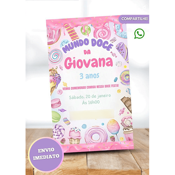 Convite Digital Mundo Doce 2