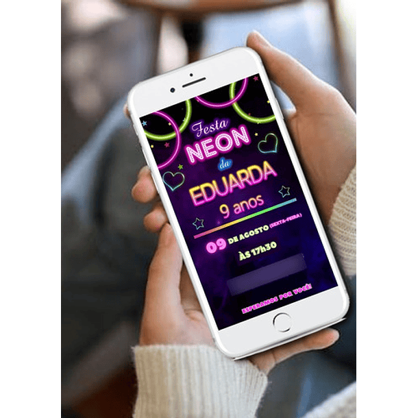 Convite Digital Festa Neon    Neon 3