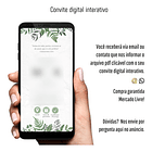 Kit Save The Date + Convite Interativo Rústico Folhas Verde 3