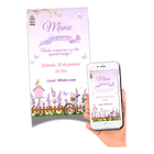 Convite Digital Jardim Menina   Lilás 1