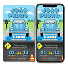 Convite  Digital Fusca Para Whatsapp 2