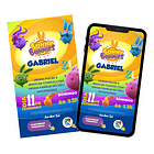 Convite De  Digital Do Sunny Bunnies | C/2 Botões 1