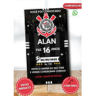 Convite Digital Corinthians Com Hino   Preto 2