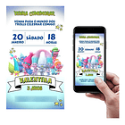 Convite Digital Trolls Virtual Para  Envio 24h 2