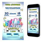 Convite Digital Trolls Virtual Para  Envio 24h 3