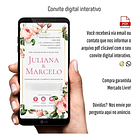 Convite Digital Interativo De Casamento Floral Rosa 6