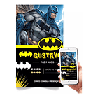 Convite Digital  Batman Whatsapp   Preto 4