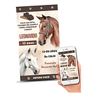 Convite Digital Boiadeiro Cowboy   Marrom 1