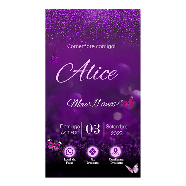 Convite Digital Interativo  15 Anos Rose Gold 7