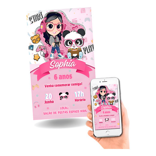 Convite Digital Luluca   Rosa 1