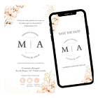 Kit Convite Digital Interativo Floral Rosé + Save The Date 3