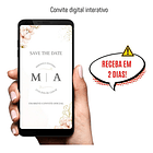 Kit Convite Digital Interativo Floral Rosé + Save The Date 8