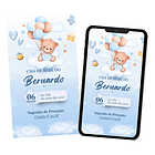Convite Digital Interativo  Chá Revelação E De Fralda 1