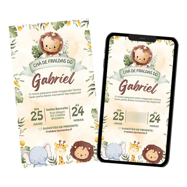 Convite Digital Interativo  Chá Revelação E De Fralda 4