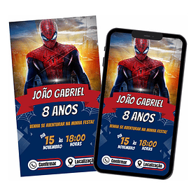 Convite Digital Homem Aranha Animado Ou Interativo