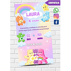 Convite Digital Ursinhos Carinhosos   Rosa-claro 2