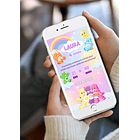 Convite Digital Ursinhos Carinhosos   Rosa-claro 3