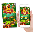 Convite Interativo O Rei Leão Simba   Verde-escuro 1