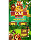 Convite Interativo O Rei Leão Simba   Verde-escuro 4