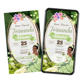 Convite  Digital  Princesa E O Sapo