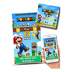 Convite + Save The Date Super Mario Bros 1