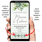 Convite  Digital Interativo Casamento Dourado Verde Verde 3