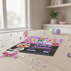 Convite Digital  Tema Cry Babies   Lilás 1