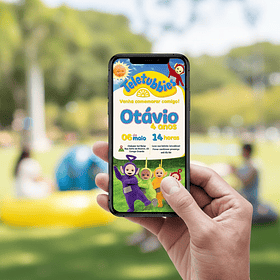 Convite  Digital  Teletubbies