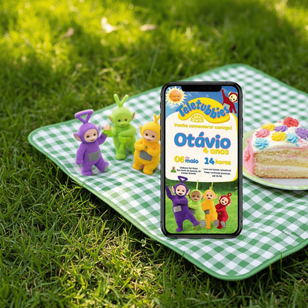 Convite  Digital  Teletubbies 2