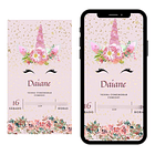 Convite Digital  Infantil Unicórnio 36 1