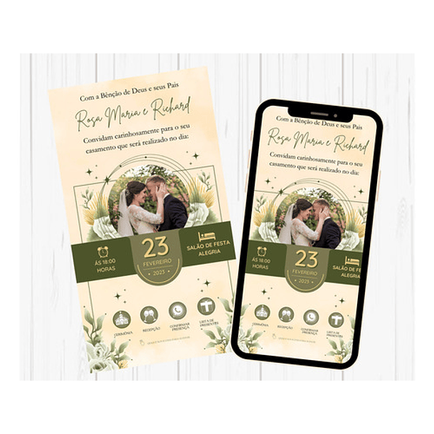 Convite Digital Interativo Casamento Com Botões E Foto 8