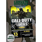 Convite Digital Call Of Duty   Preto 2