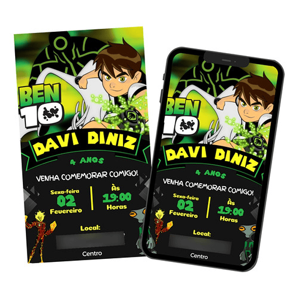 Convite Digital Ben 10 Whats 2