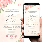 Convite Casamento Digital Floral 1