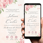 Convite Casamento Digital Floral 3